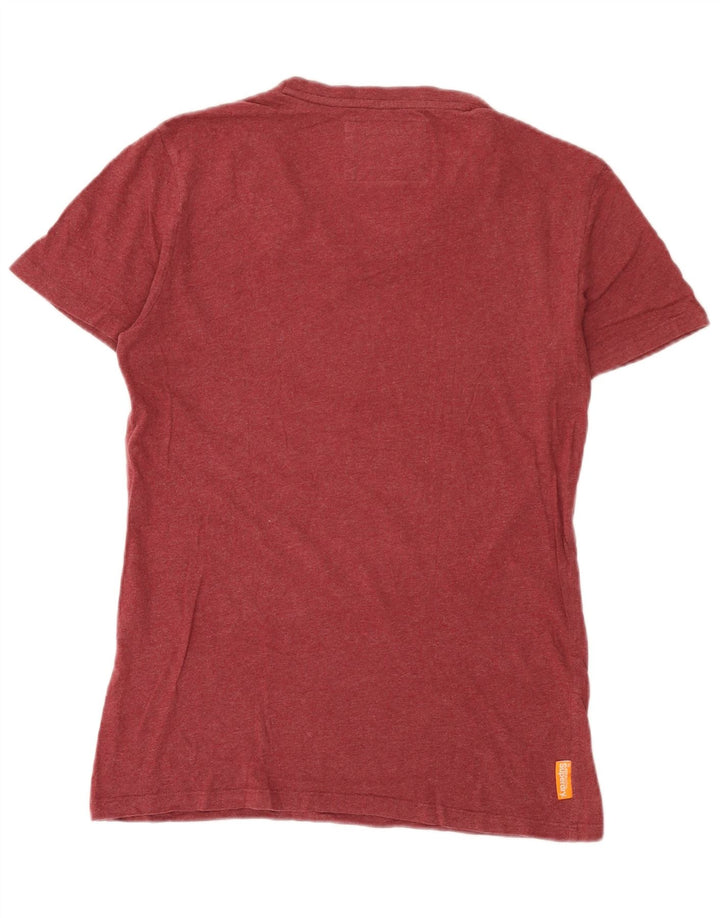 Camiseta masculina Superdry Top pequeno algodão Borgonha