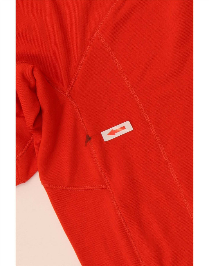 Berghaus Mens Zip Neck Top Manga Longa Médio Laranja Poliéster Esportes
