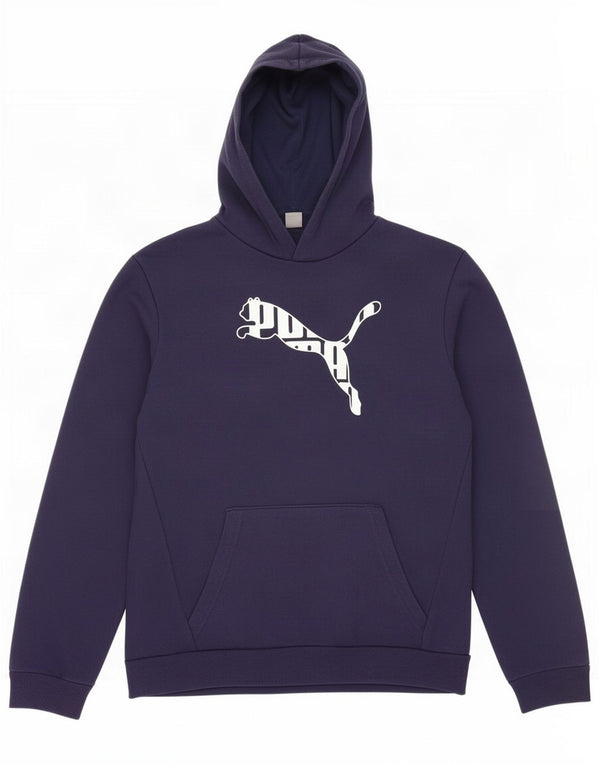 Jumper com capuz gráfico Puma Boys 15-16 anos azul marinho algodão