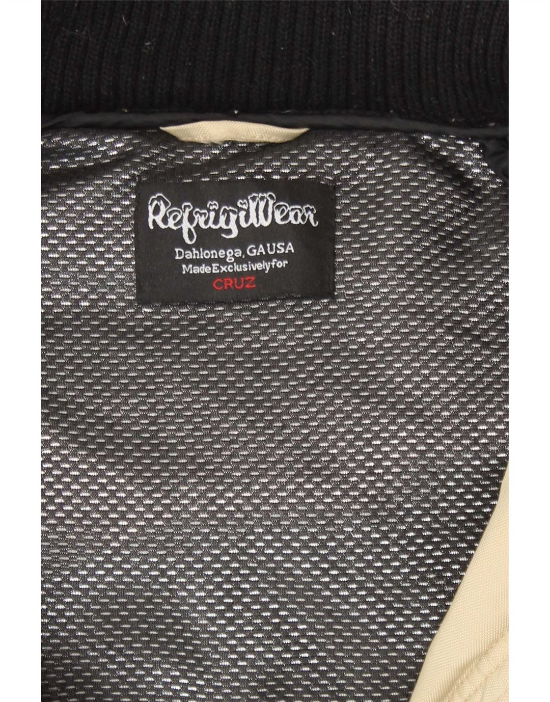 Jaqueta parka feminina com capuz Refrigiwear Reino Unido 16 grande bloco colorido bege