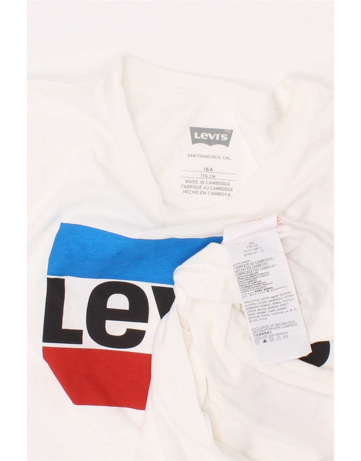 Camiseta Levi's Boys Graphic 15-16 Anos Algodão Branco