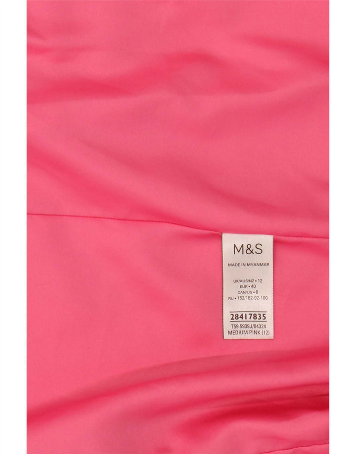 Jaqueta Blazer Feminina Marks & Spencer Manga 3/4 Aberta Reino Unido 12 Médio Rosa