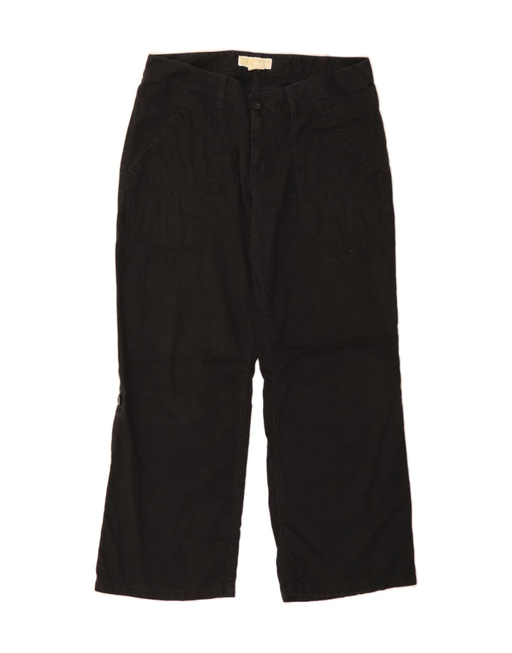 MICHAEL KORS Womens Straight Trousers US 12  Large W32 L28 Black Cotton Vintage Michael Kors and Second-Hand Michael Kors from Messina Hembry 