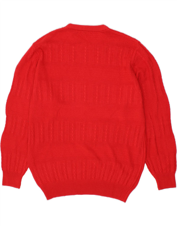 MARZ Mens Crew Neck Jumper Sweater Large Red Cotton Vintage Marz and Second-Hand Marz from Messina Hembry 