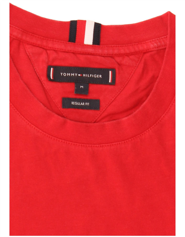 Camiseta masculina Tommy Hilfiger Regular Fit Top Médio Vermelho