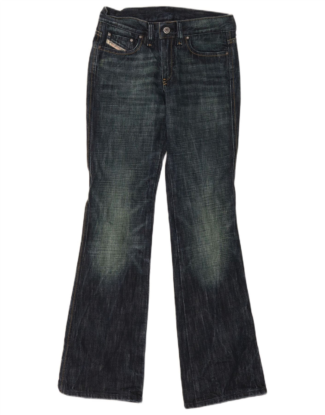 Diesel feminino bootcut jeans W26 L31 algodão azul marinho