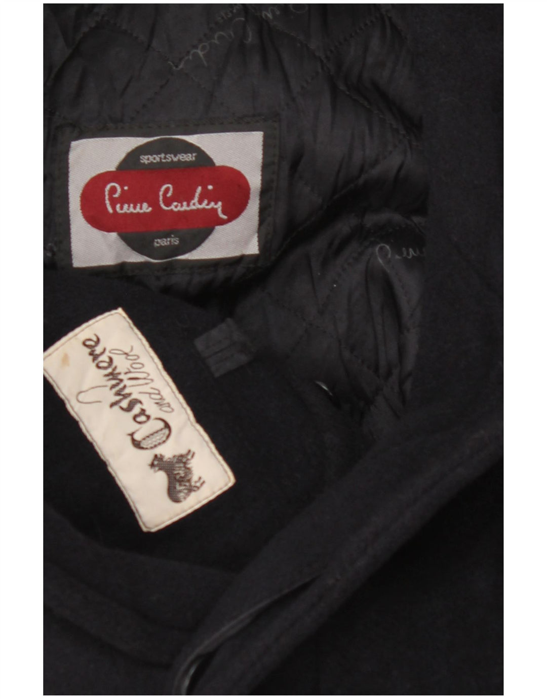 Sobretudo masculino PIERRE CARDIN UK 40 grande caxemira azul marinho