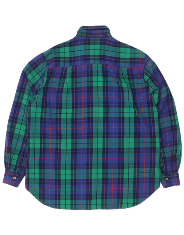 Camisa feminina de flanela Gabri elle La Camicia UK 16 grande xadrez multicolorida