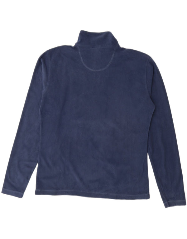 Suéter feminino de lã com zíper e gola DIADORA UK 20 2XL azul marinho poliéster