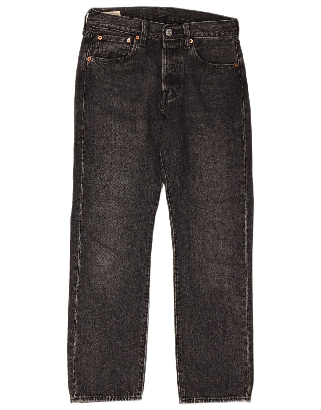 Calça jeans masculina Levi's 501 Straight W28 L28 cinza algodão