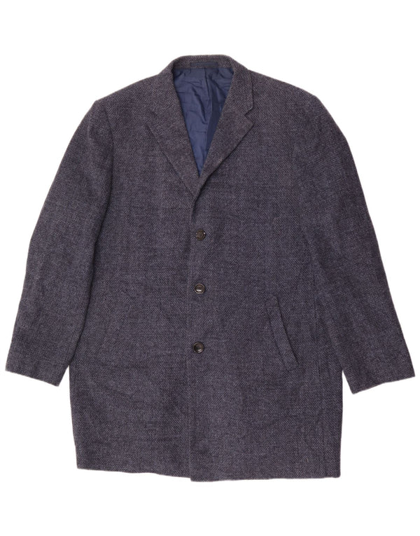 Sobretudo masculino Marks & Spencer UK 44 2XL poliéster azul marinho