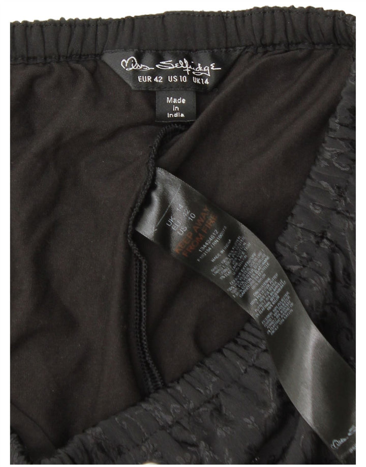 Miss Selfridge Womens Skort UK 14 Grande Poliéster Floral Preto