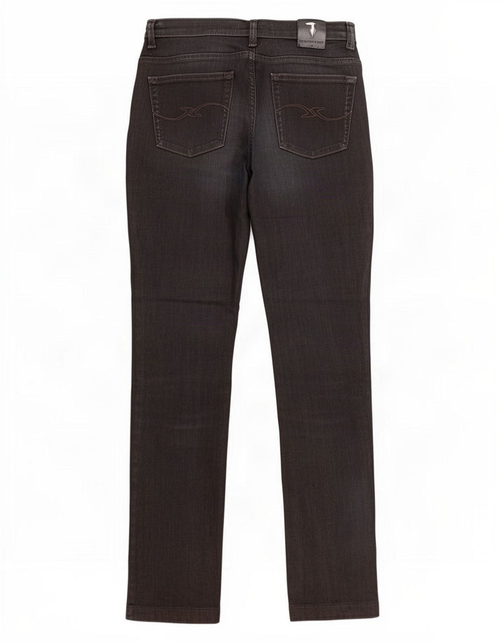 Jeans retos femininos Trussardi W28 L28 preto