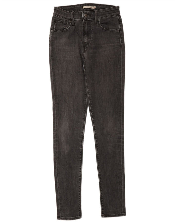 Jeans skinny feminino Levi's W26 L34 algodão cinza