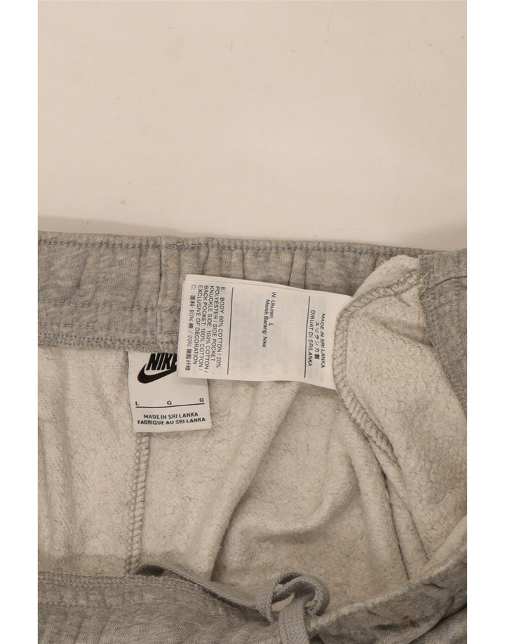 Calça de treino masculina Nike grande algodão manchado cinza