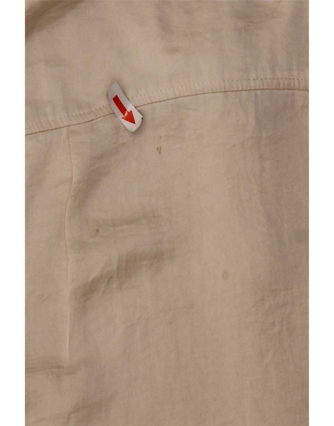 Camisa feminina Jigsaw UK 12 poliéster bege médio