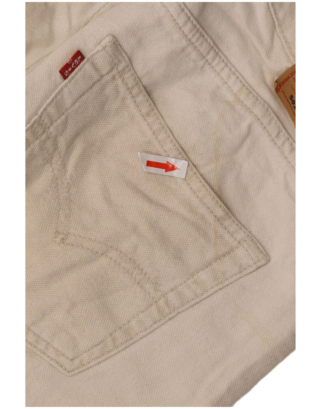 LEVI'S Calça masculina 501 reta casual W32 L30 branca