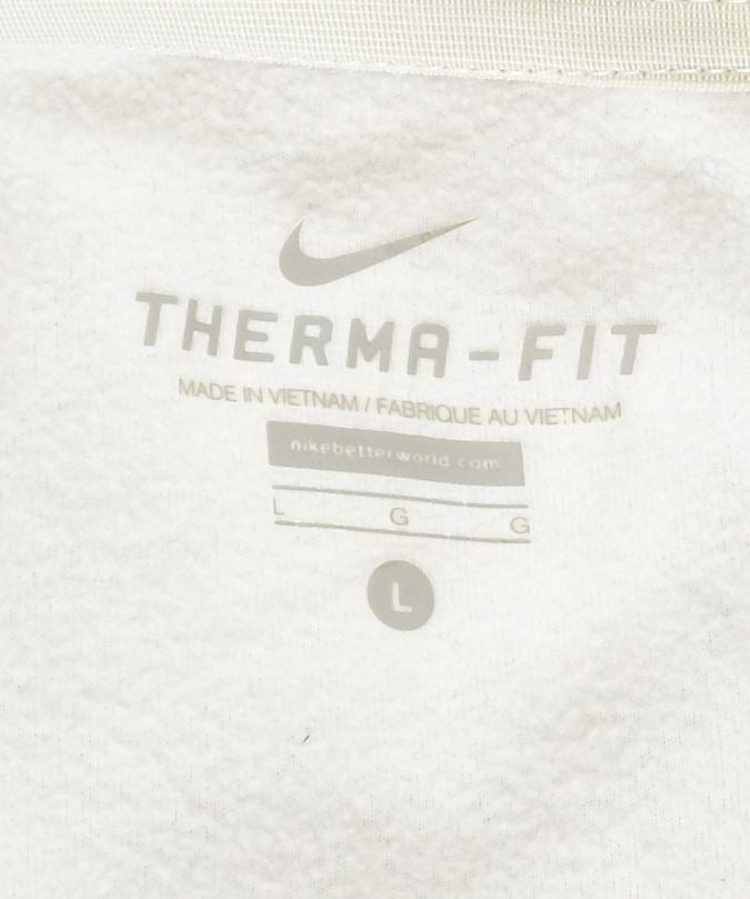 Jaqueta Nike Therma Fit Fleece Feminina UK 14 Grande Poliéster Cinza