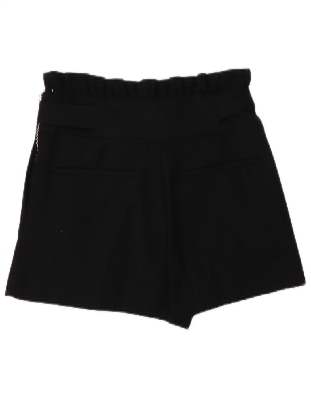 Calça feminina Zara Trafaluc cintura alta pequena W26 poliéster preto