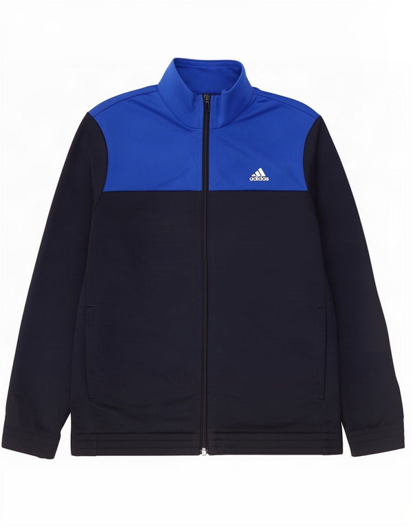 Jaqueta Adidas Meninos Treino Top 13-14 Anos Azul Colorblock Poliéster