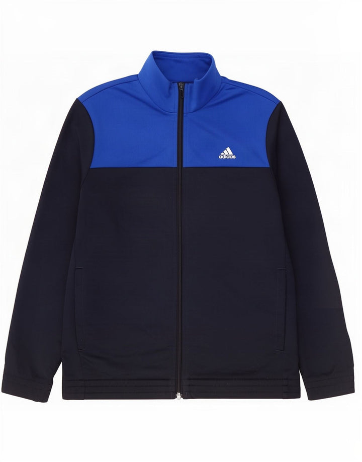 Jaqueta Adidas Meninos Treino Top 13-14 Anos Azul Colorblock Poliéster