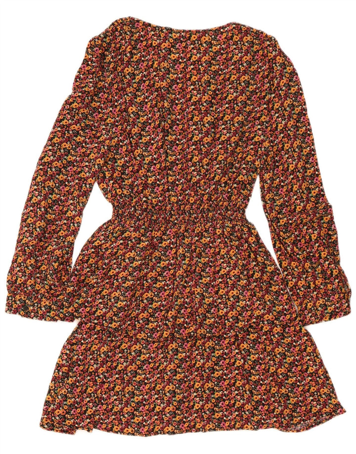 Vestido feminino Zara Empire UK 12 médio floral multicolorido