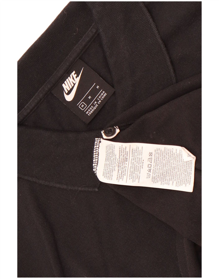 Camisa polo masculina Nike média preta algodão