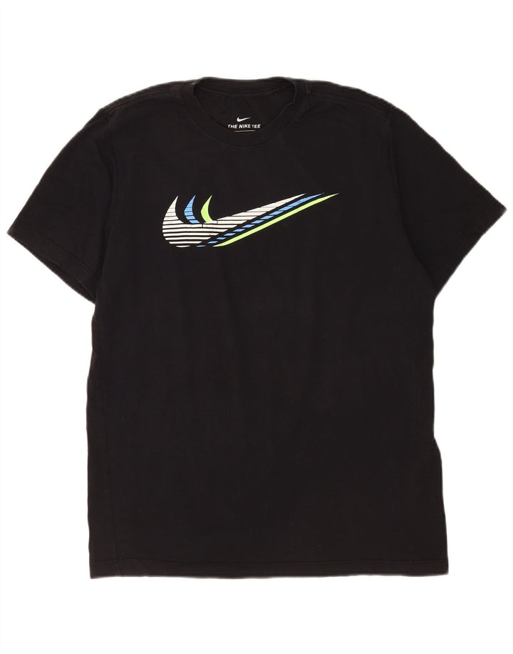 Camiseta Nike masculina gráfica Top médio algodão preto
