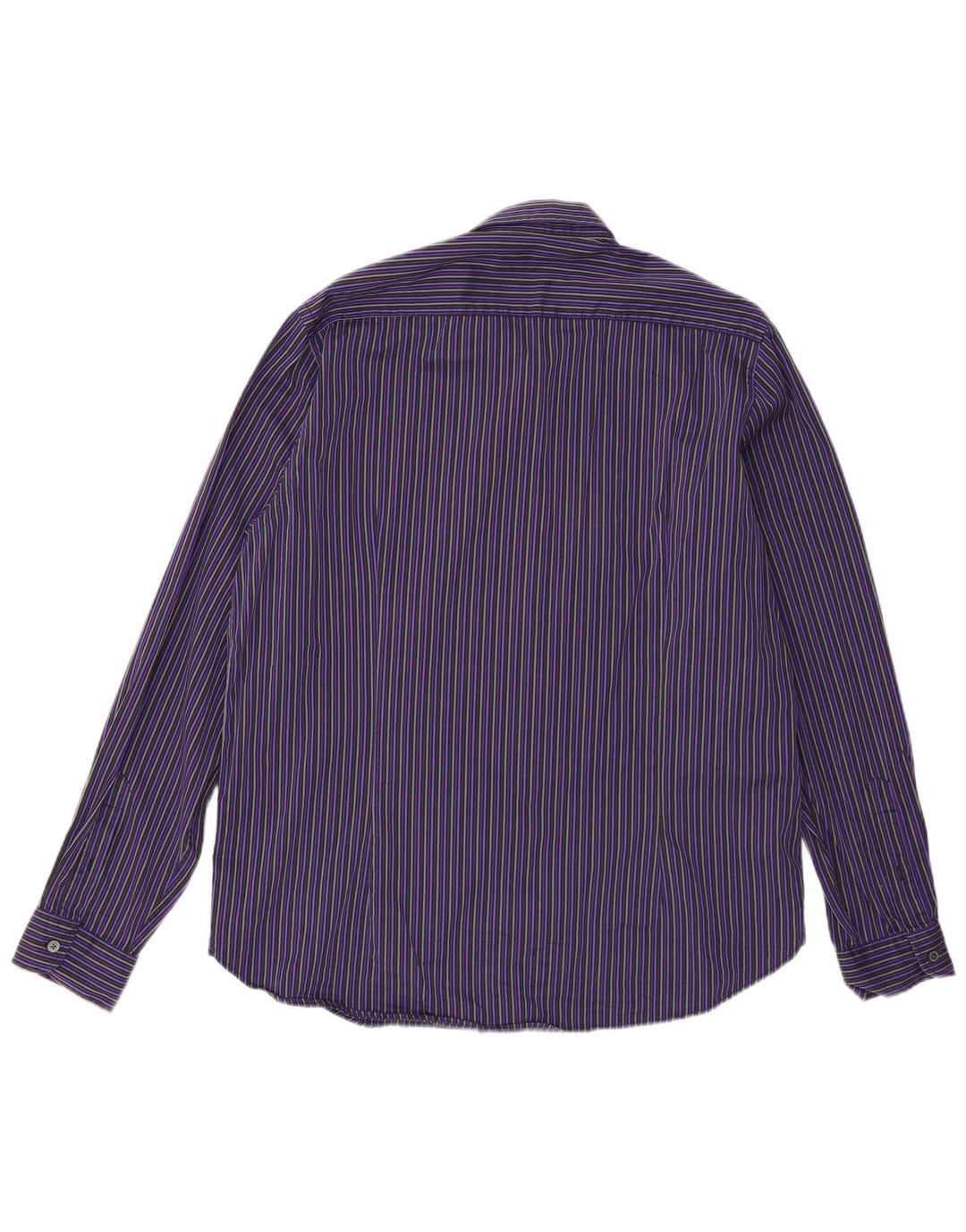 Camisa masculina Ted Baker tamanho 6 2XL algodão listrado roxo
