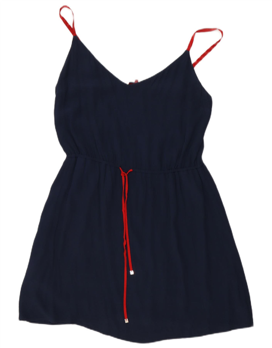 Vestido slip feminino TOMMY HILFIGER Reino Unido 14 grande viscose azul marinho