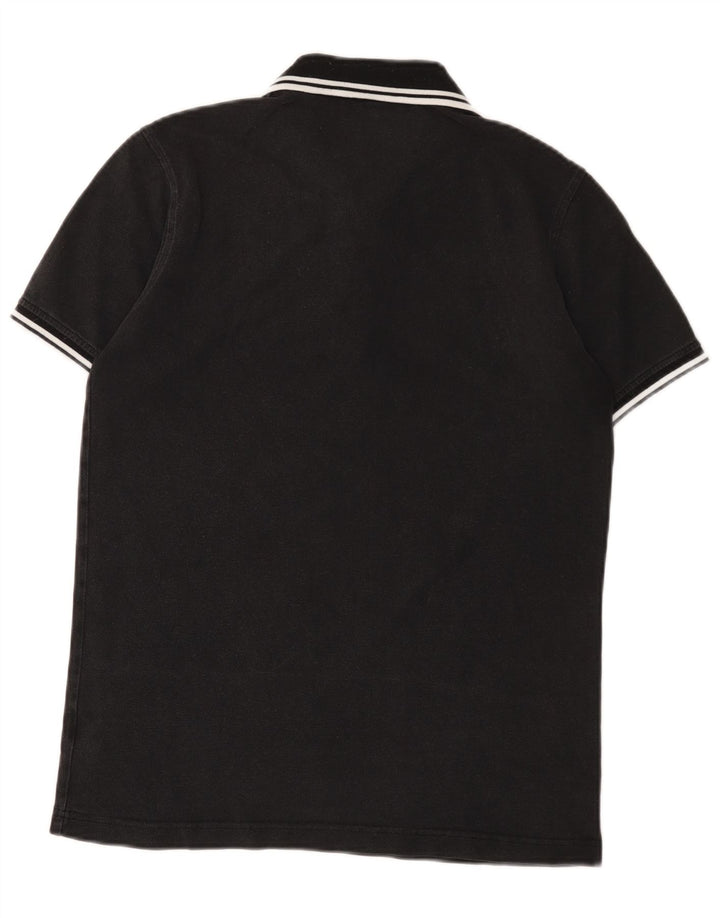 Camisa polo masculina Fred Perry de algodão preto médio
