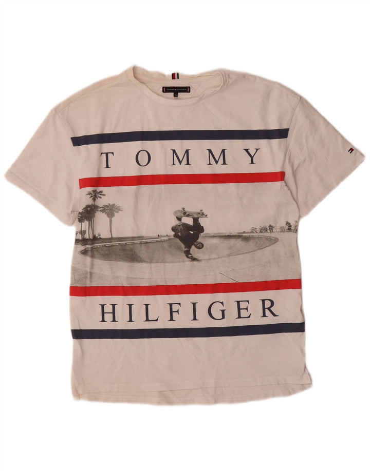 Camiseta Tommy Hilfiger Boys Graphic 13-14 anos em algodão branco