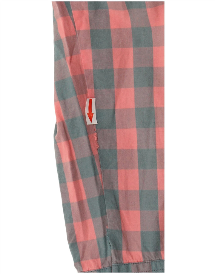Camisa Slim Masculina J. Crew Grande Gingham Rosa