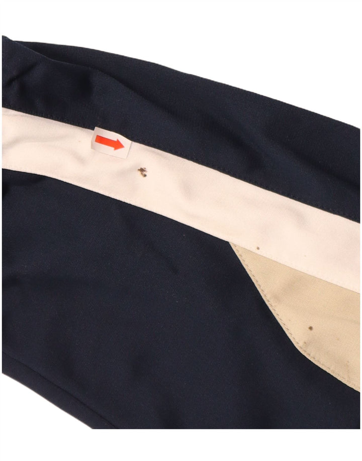 REEBOK Mens Treino Top Jaqueta Médio Azul Marinho Colourblock Poliéster