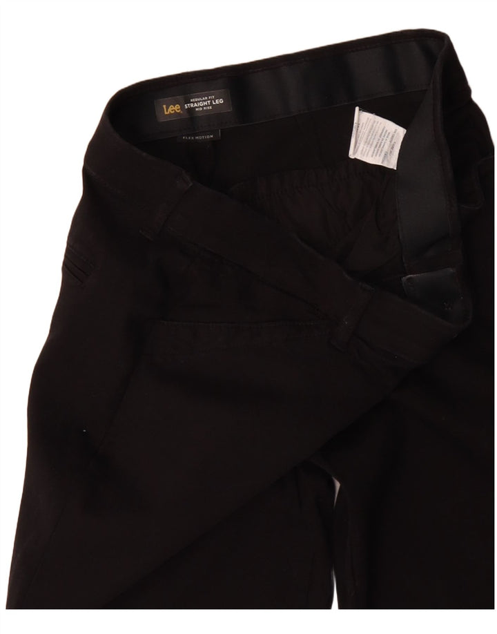 LEE Calça feminina casual de cintura média e ajuste regular EUA 8 médio W32 L30 preta