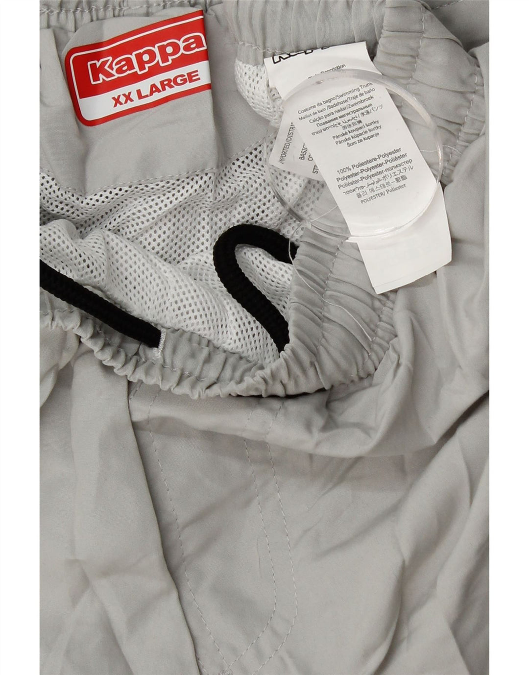 Shorts esportivos masculinos KAPPA 2XL poliéster cinza