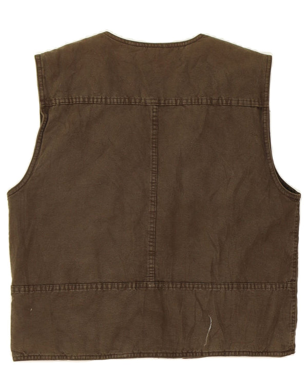 Colete utilitário masculino BRUGI Sherpa UK 38 algodão marrom médio