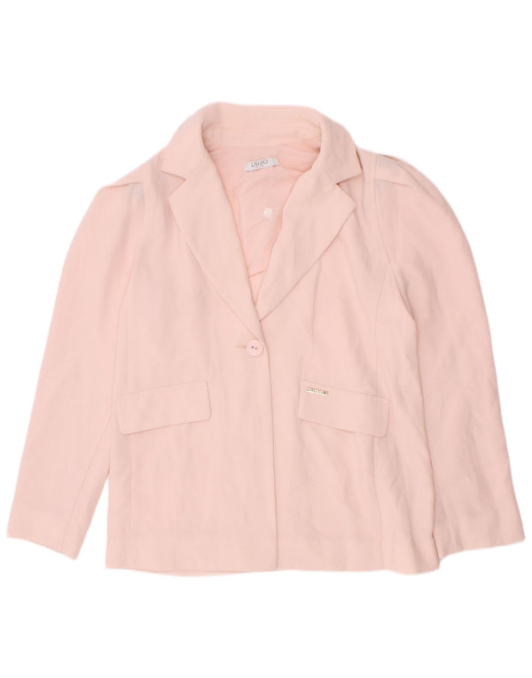 Liu Jo Jaqueta blazer feminina com 1 botão 7-8 anos rosa poliéster