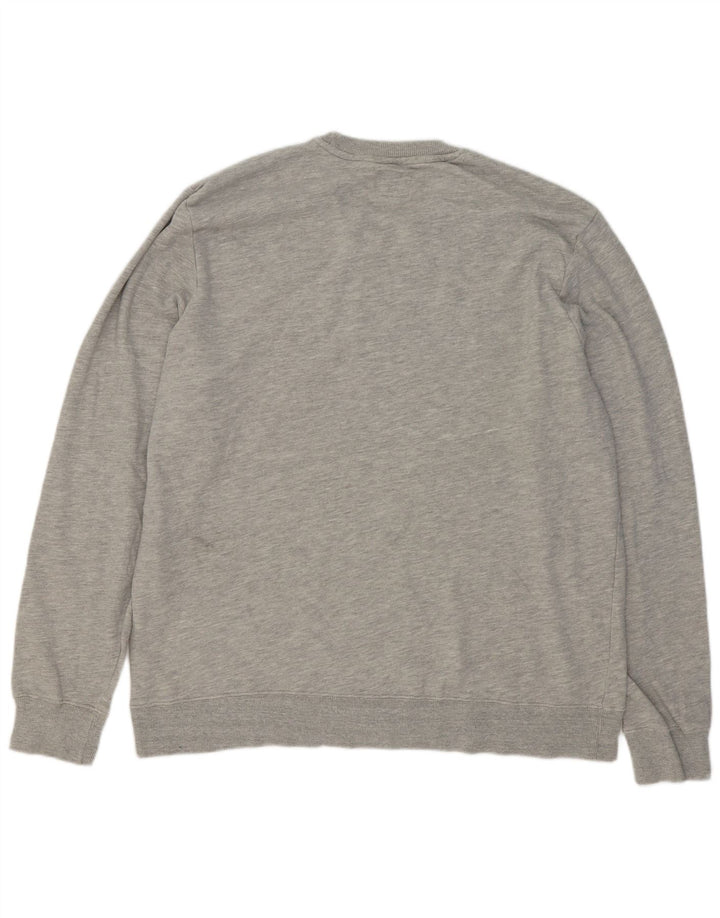 Moletom gráfico masculino Champion 2XL algodão manchado cinza