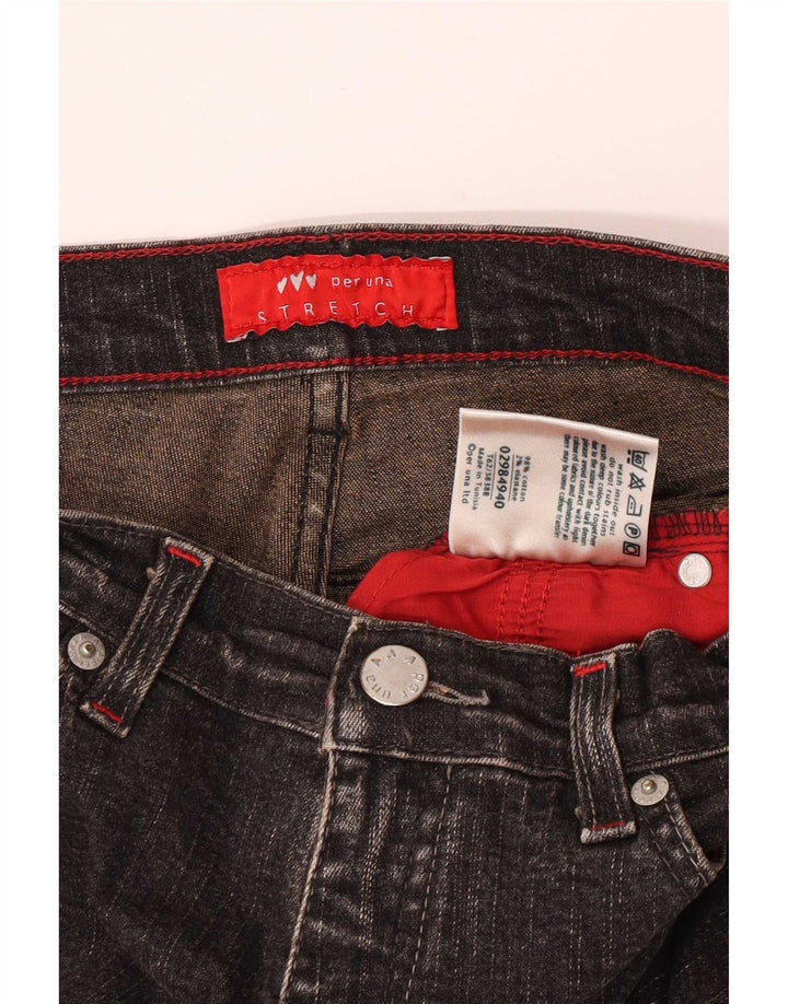 Jeans feminino Marks & Spencer Per Una Bootcut UK 8 pequeno W26 L32 algodão cinza