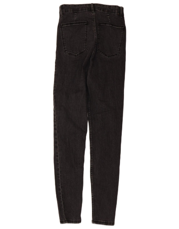 Calça jeans skinny feminina Zara cintura alta EU 36 XS W26 L28 cinza