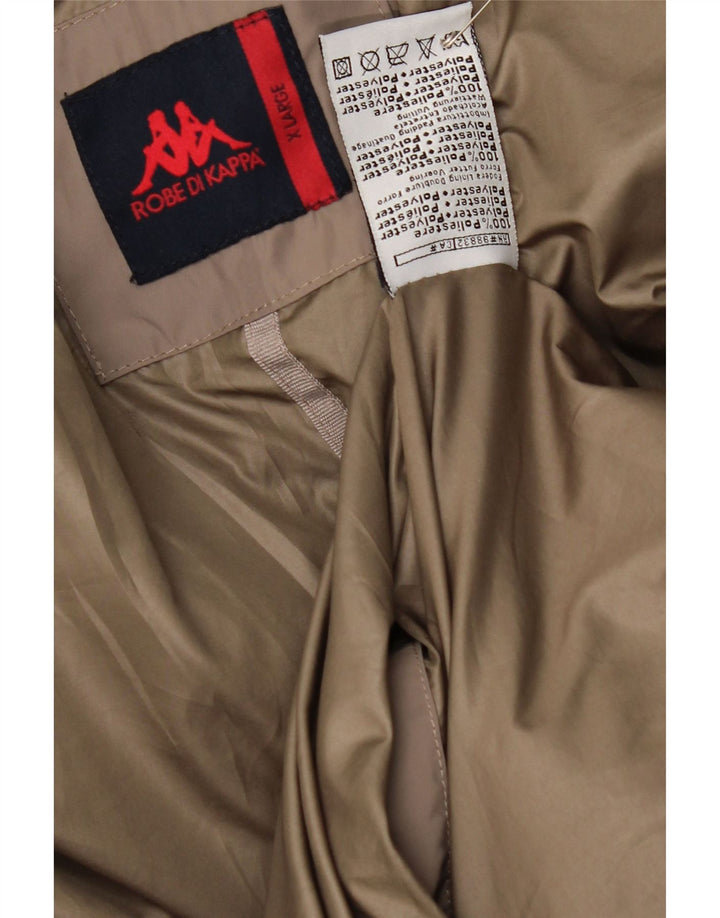 Jaqueta masculina acolchoada com capuz Kappa UK 42 XL poliéster bege