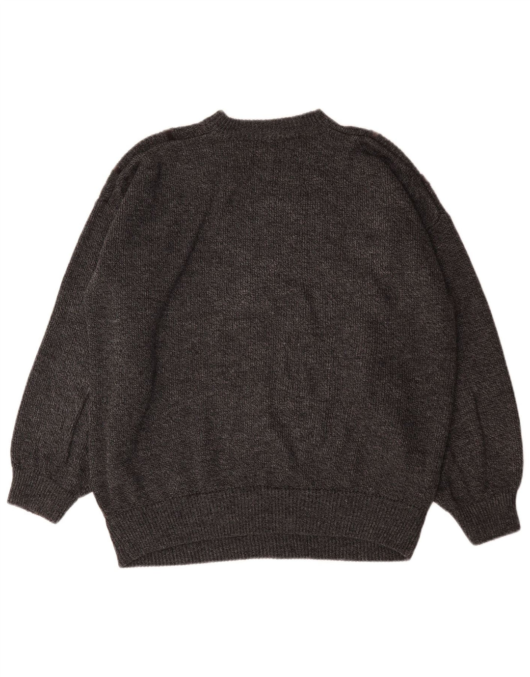 Suéter masculino vintage com gola redonda 2XL listrado cinza