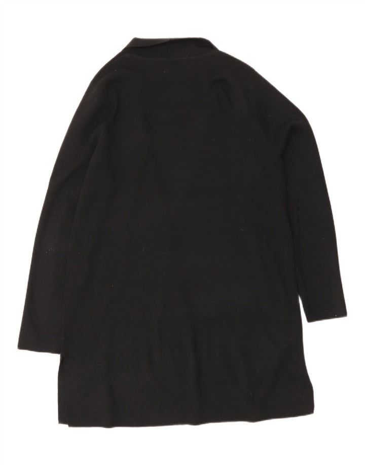 Suéter cardigã aberto John Lewis Longline feminino Reino Unido 12 médio preto