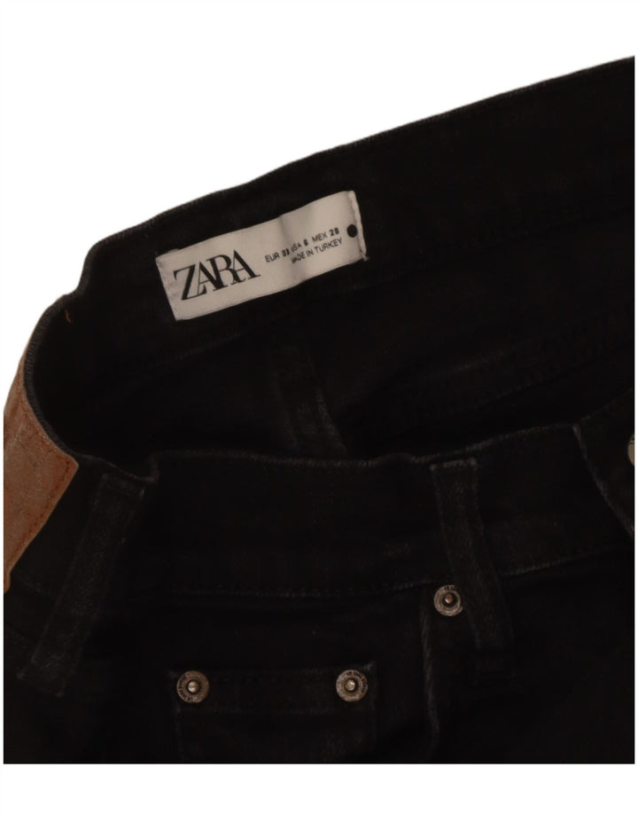 Calça jeans reta feminina Zara EU 38 pequena W28 L27 preta