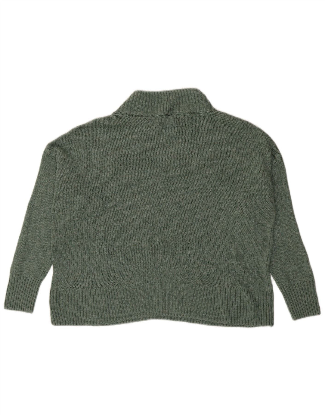 M&Co Suéter feminino oversized com gola de tartaruga Reino Unido 10 pequeno verde