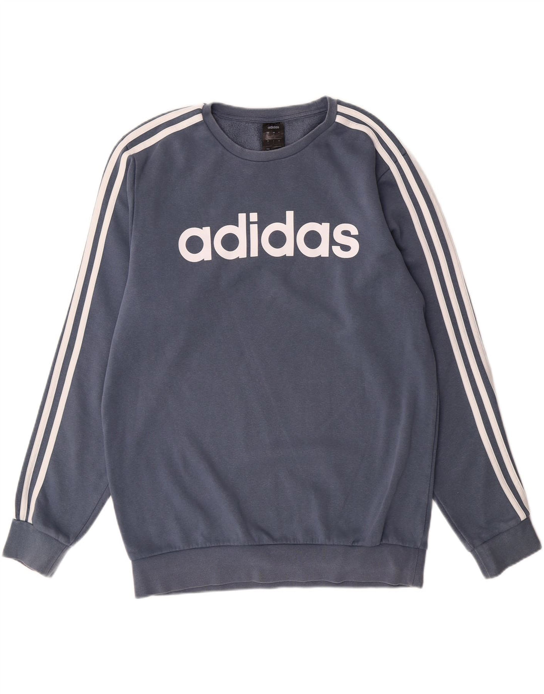 ADIDAS Mens Graphic Moletom Jumper Grande Algodão Azul