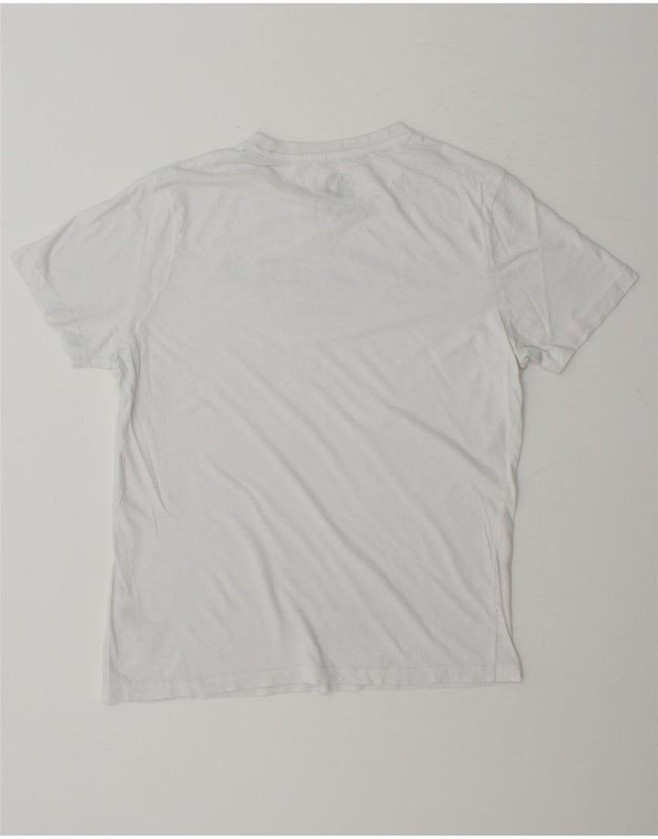 DACK'S Womens Graphic T-Shirt Top UK 10 Small White Cotton Vintage Dack's and Second-Hand Dack's from Messina Hembry 