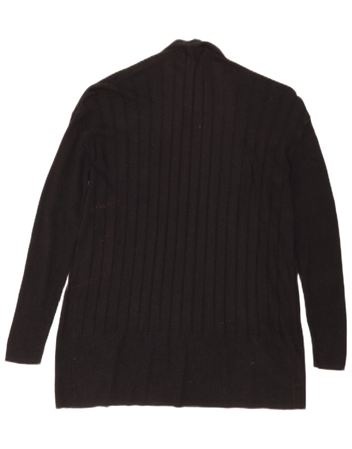 Suéter cardigã aberto feminino Marks & Spencer Reino Unido 10 listrado preto pequeno