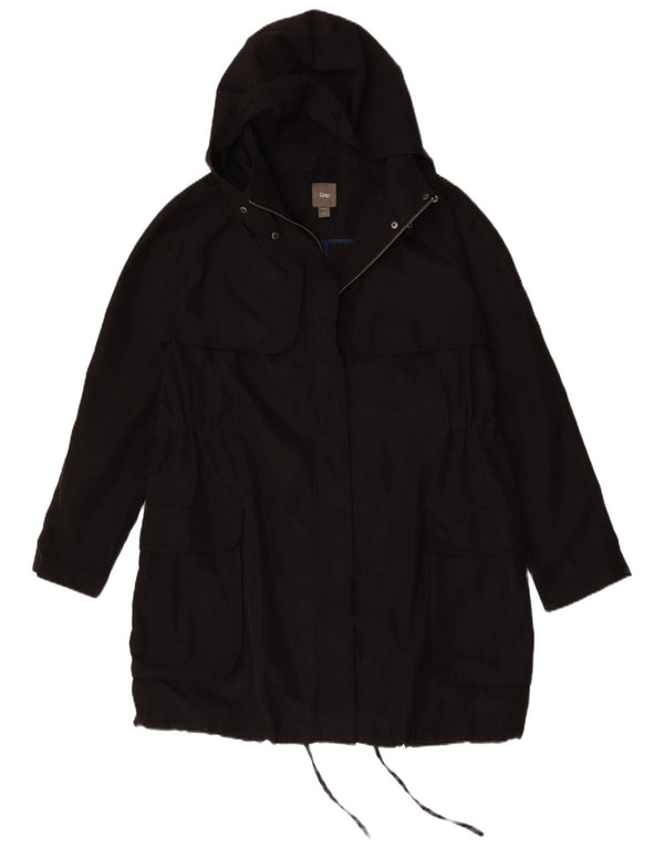 Gap Jaqueta Parka Feminina com Capuz Oversized UK 16 Grande Poliéster Preto